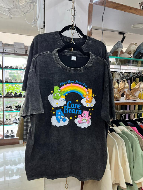 Custom Acid Wash Printed T-shirts